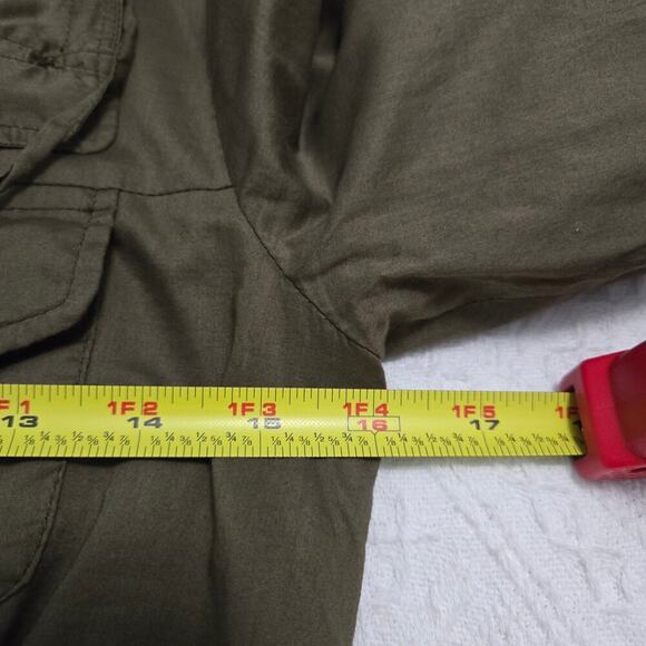Ann Taylor Loft Cropped Field Jacket military green Twilight Core Olive girl - Picture 6 of 8